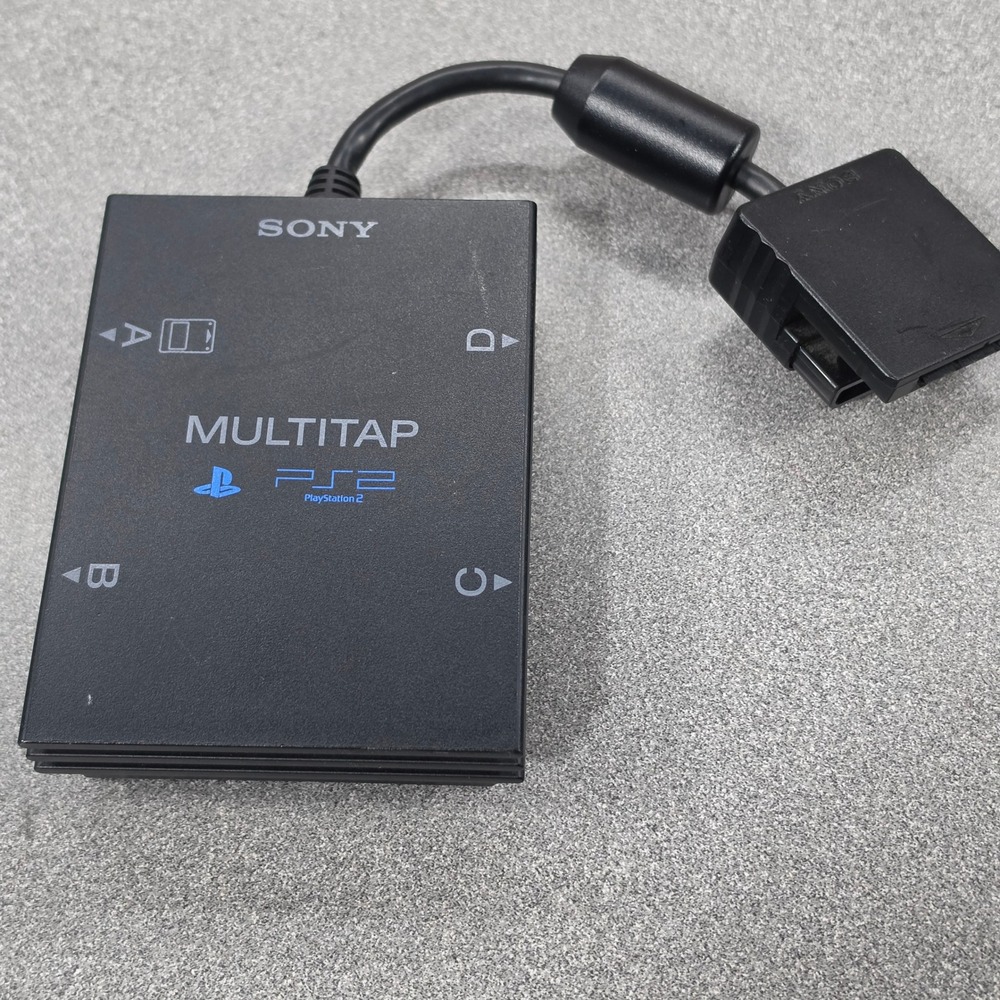 Sony Multitap PS2 Slim Black Excellent SCPH-70120 4-Player Adapter Hub
